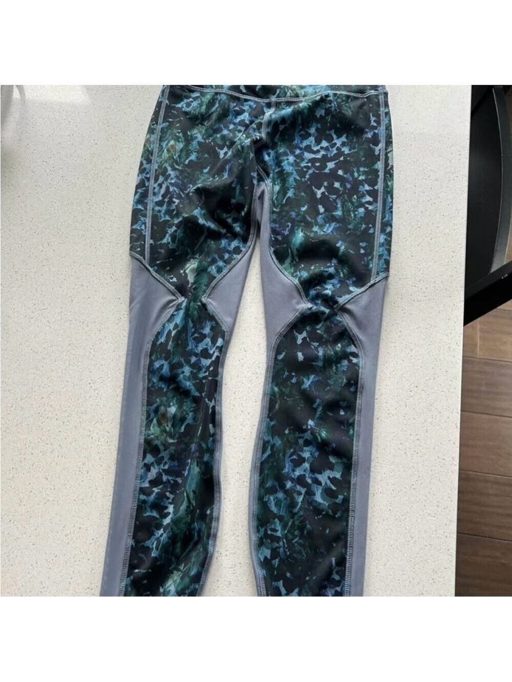 Size 4 Lululemon Blue and Gray Leggings